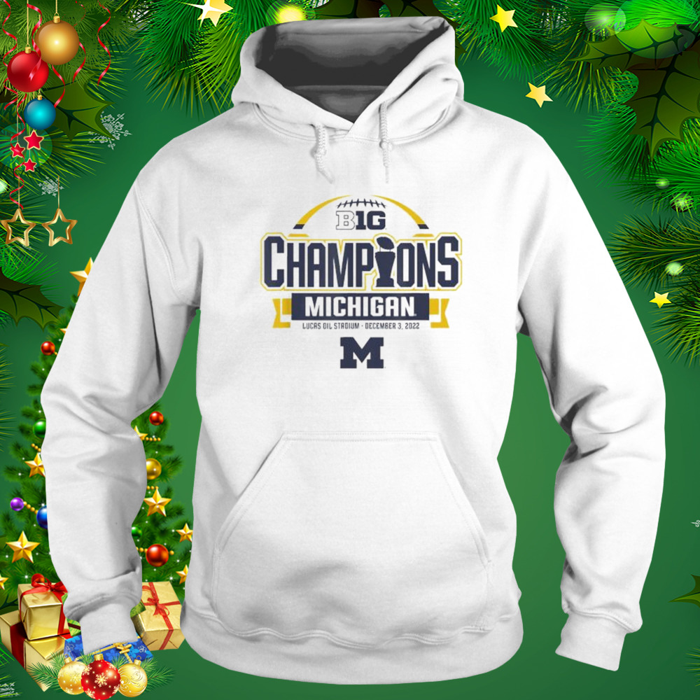 Michigan wolverines big ten champs 2022 locker room white shirt 4 Hoodie shirt