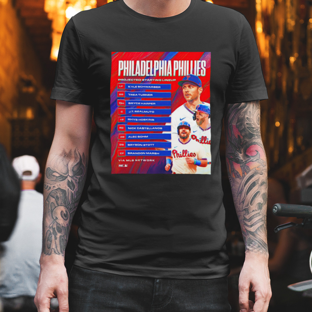 Philadelphia Phillies projected starting lineup shirt
