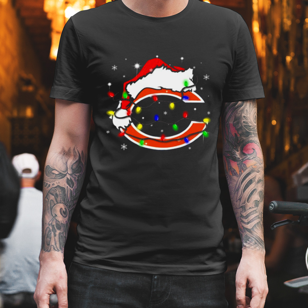 Santa Chicago Cubs Logo Lights Christmas shirt