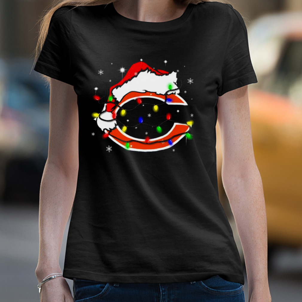 Santa Chicago Cubs Logo Lights Christmas shirt