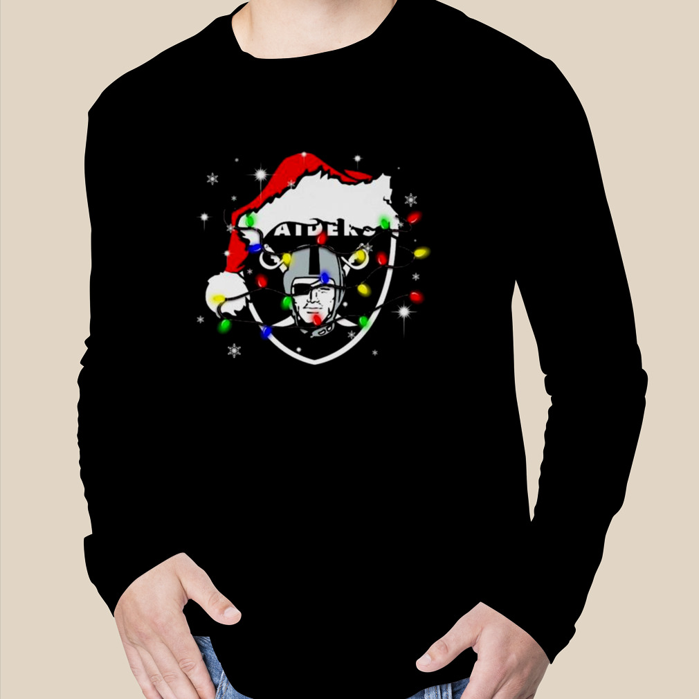 Santa Las Vegas Raiders Logo Lights Christmas shirt