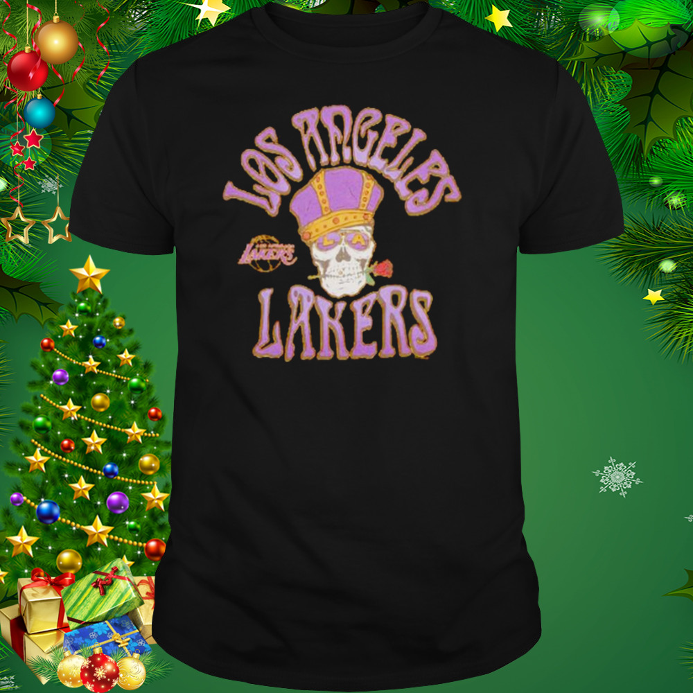 los Angeles Lakers NBA and grateful dead skull and rose shirt