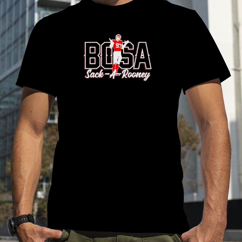 nick Bosa sack a rooney San Francisco 49ers shirt
