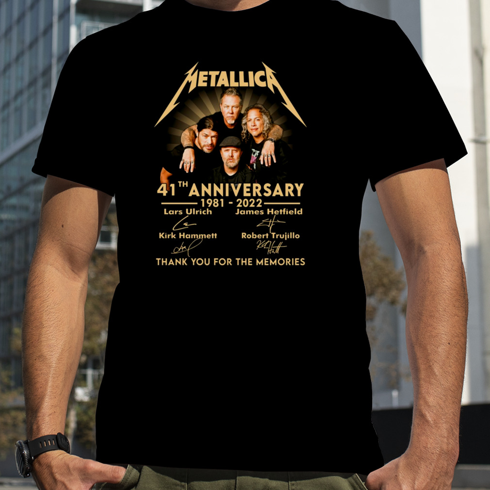 41th Anniversary Metalica Band 1980 2022 Thank You For The Memories Signatures shirt