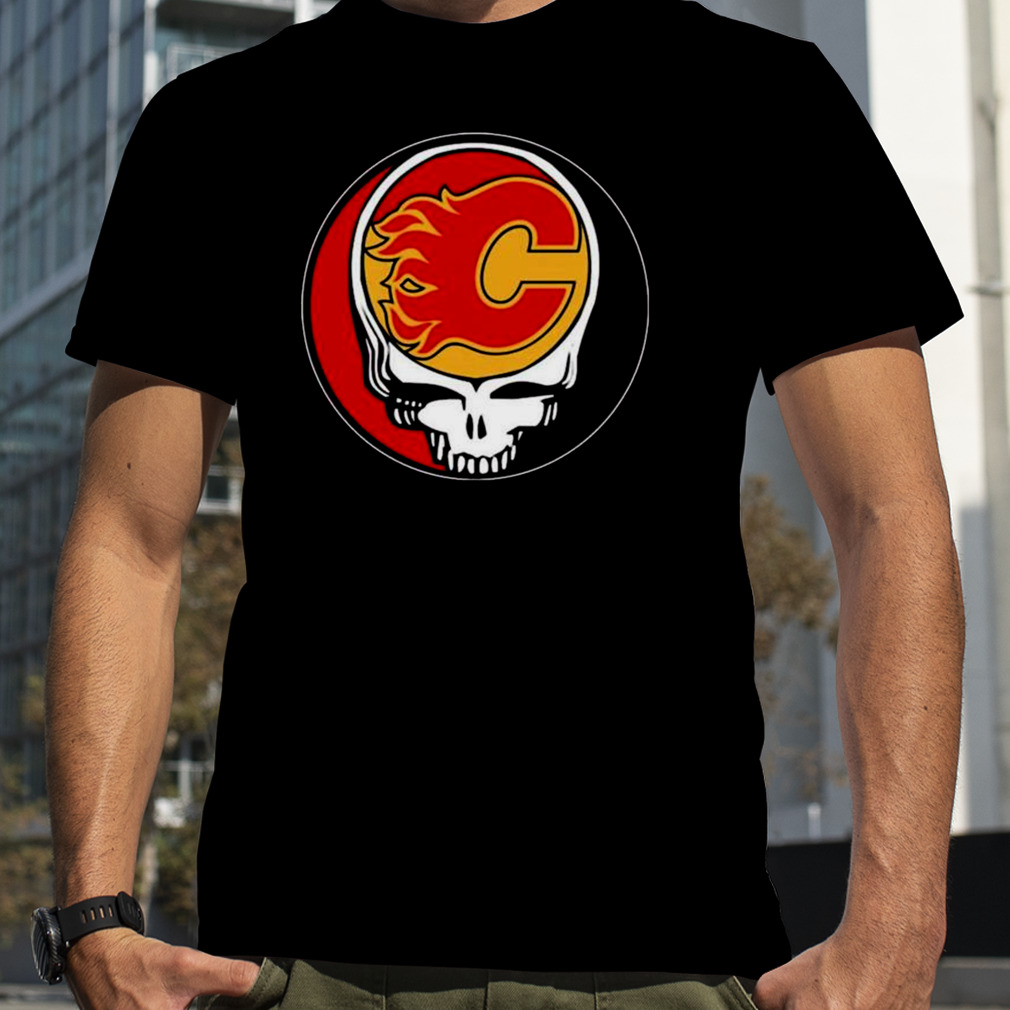 Calgary Flames Grateful Dead Steal Your Face Hockey NHL Shirt