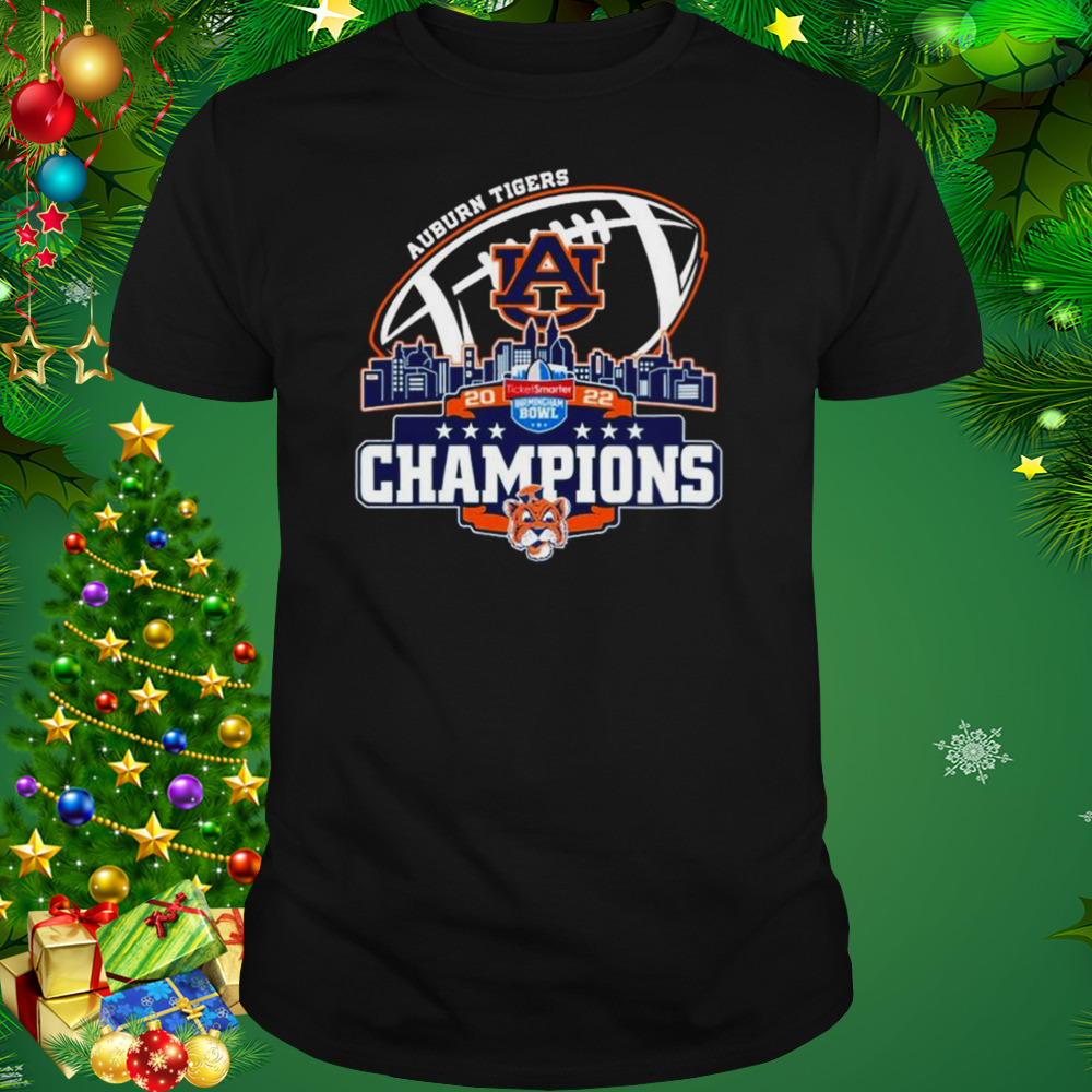 Champion Auburn Tigers Logo Birming Cham Bowl City 2022 Shirt