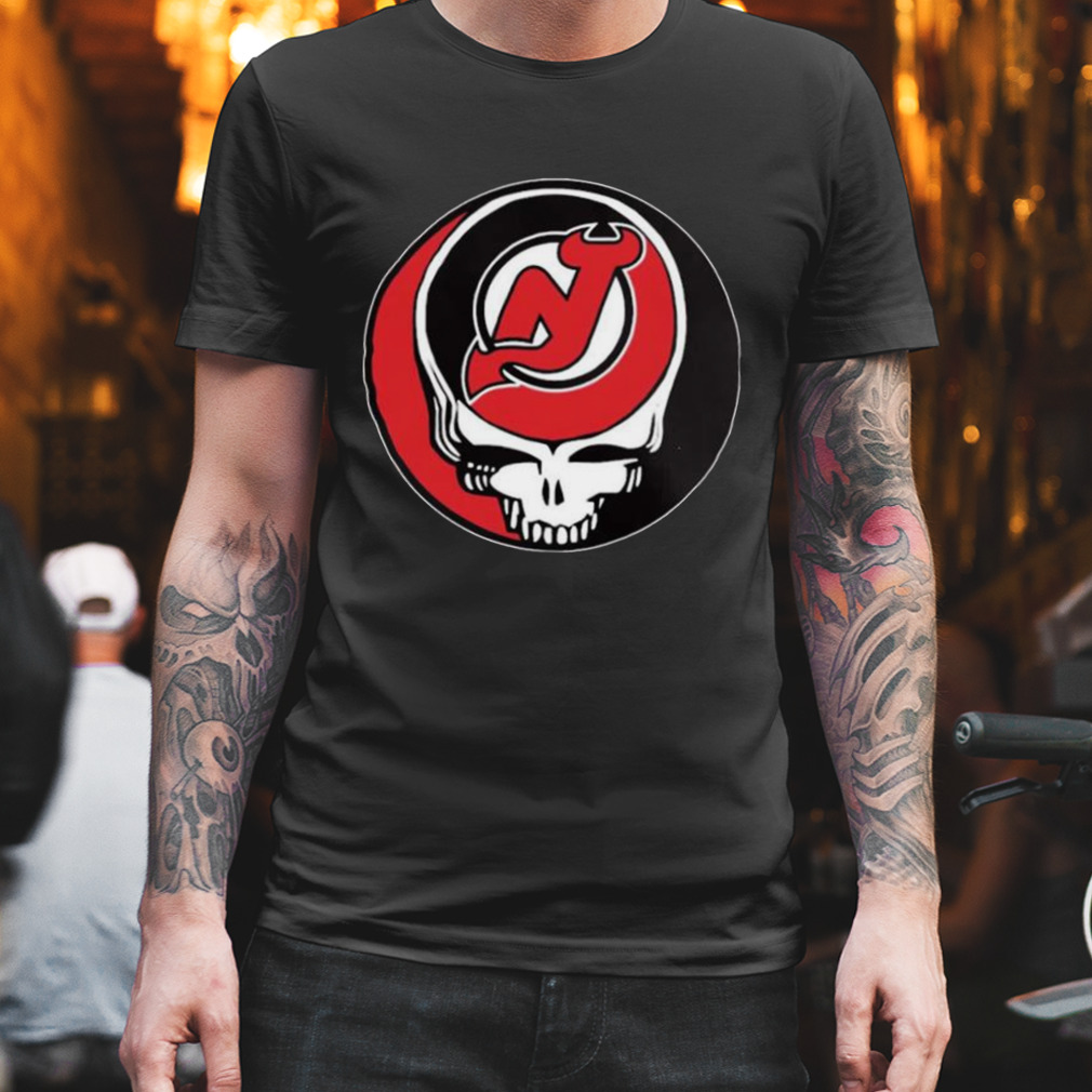 New Jersey Devils Grateful Dead Steal Your Face Hockey Nhl Shirts