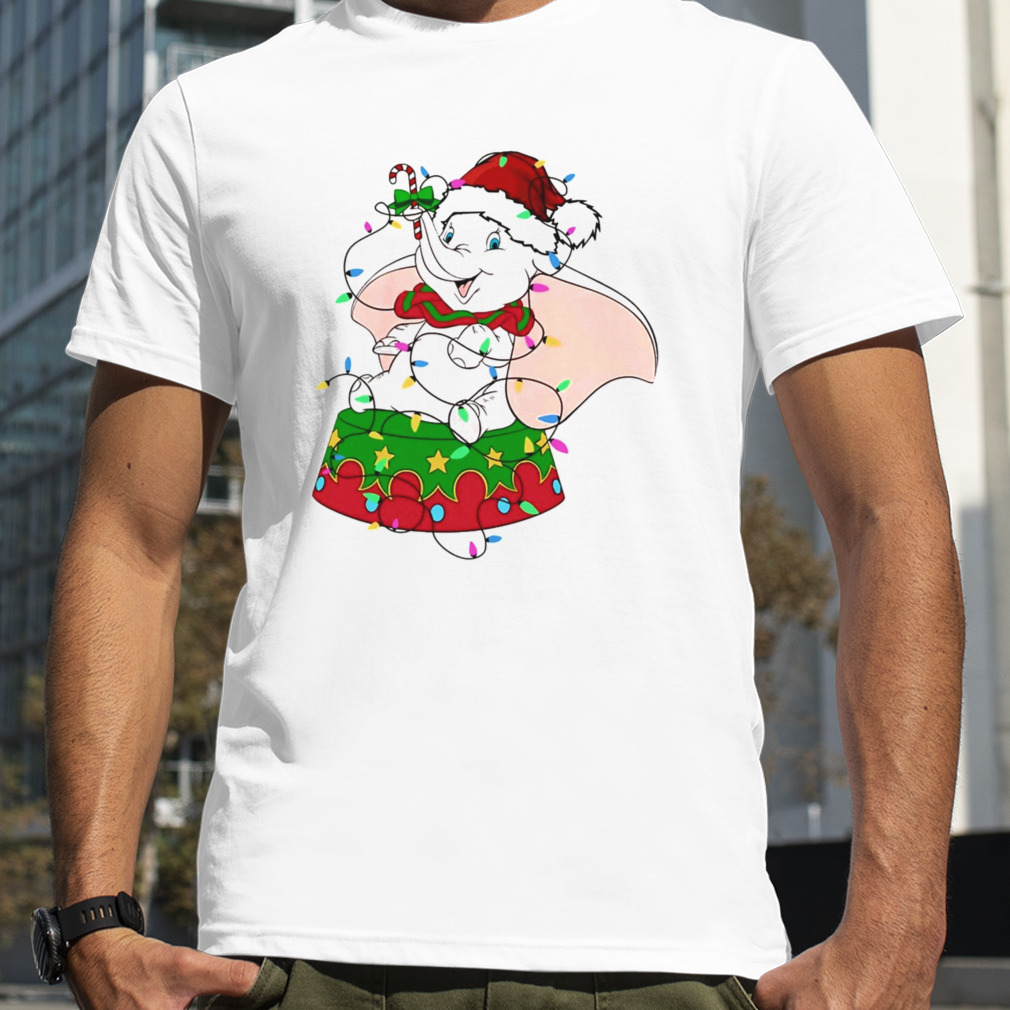 Santa Dumbo Christmas Light T-shirt