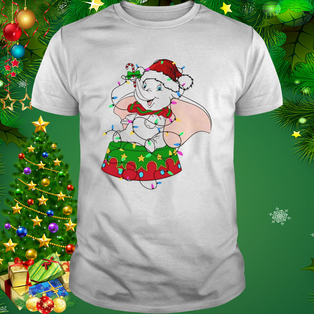 Santa Dumbo Christmas Light T-shirt