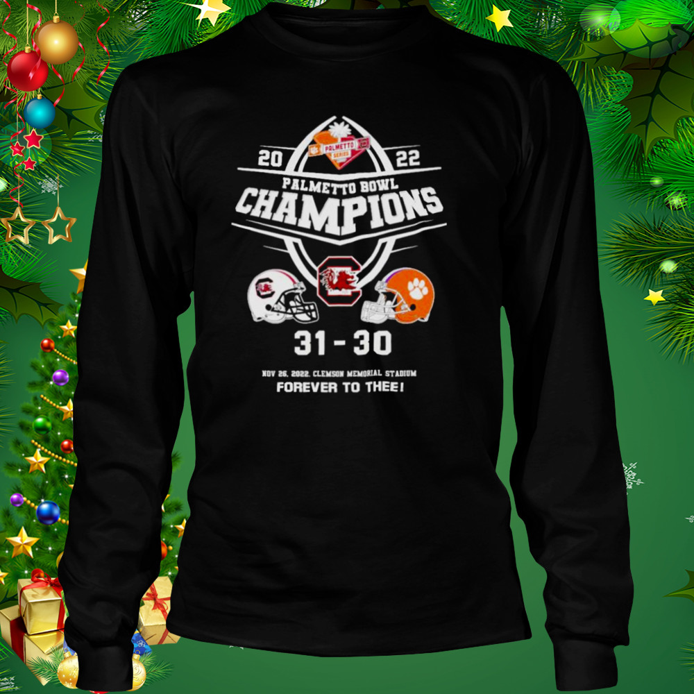 2022 Palmetto Bowl Champions Gamecocks 31 30 Tigers final score shirt 3 Longsleeve tshirt