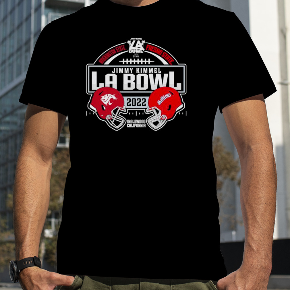 Fresno State Bulldogs vs Washington State Cougars 2022 Jimmy Kimmel LA Bowl Matchup T-Shirt