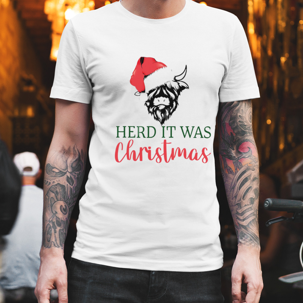 Herd It Was Christmas Christmas Cows Sweatshirt