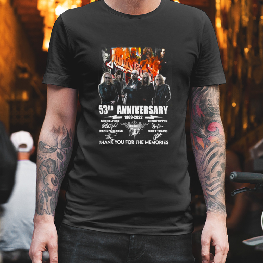 Judas Priest 53rd anniversary 1969-2022 thank you for the memories signatures shirt
