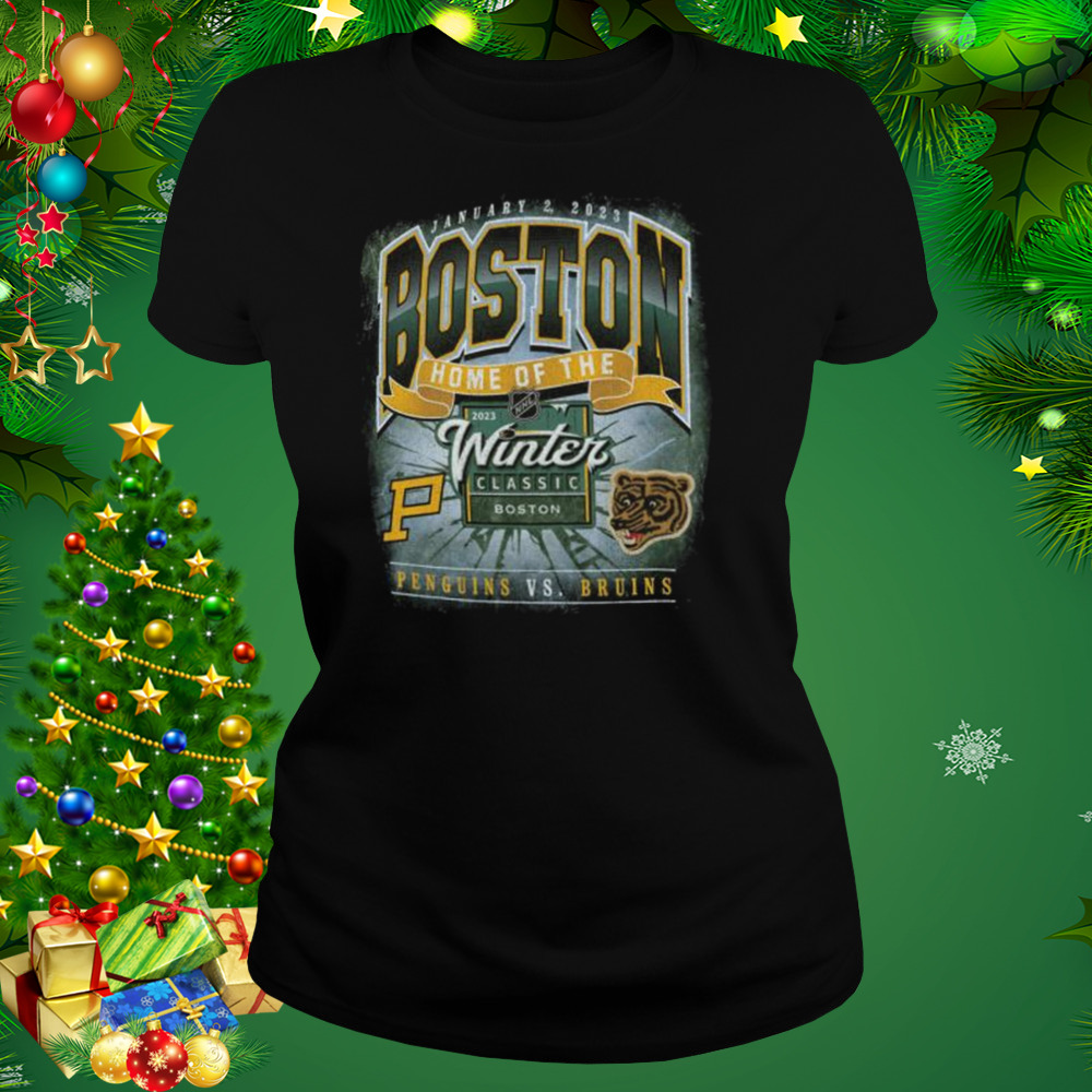 Pittsburgh Penguins vs. Boston Bruins '47 2023 NHL Winter Classic Rocker  Vintage Tubular T-Shirt - Green