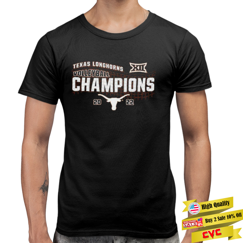 Texas Longhorns Blue 84 2022 Big 12 Women’s Volleyball Conference Champions Locker Room Shirt 3 Premium Men Tee