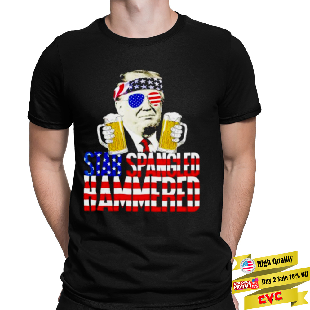 star spangled hammered president Donald Trump beer lover shirt