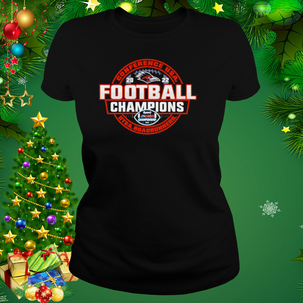 UTSA Roadrunners Blue 84 2022 C-USA Football Conference Champions Locker Room T-Shirt 2 Women's tshirt