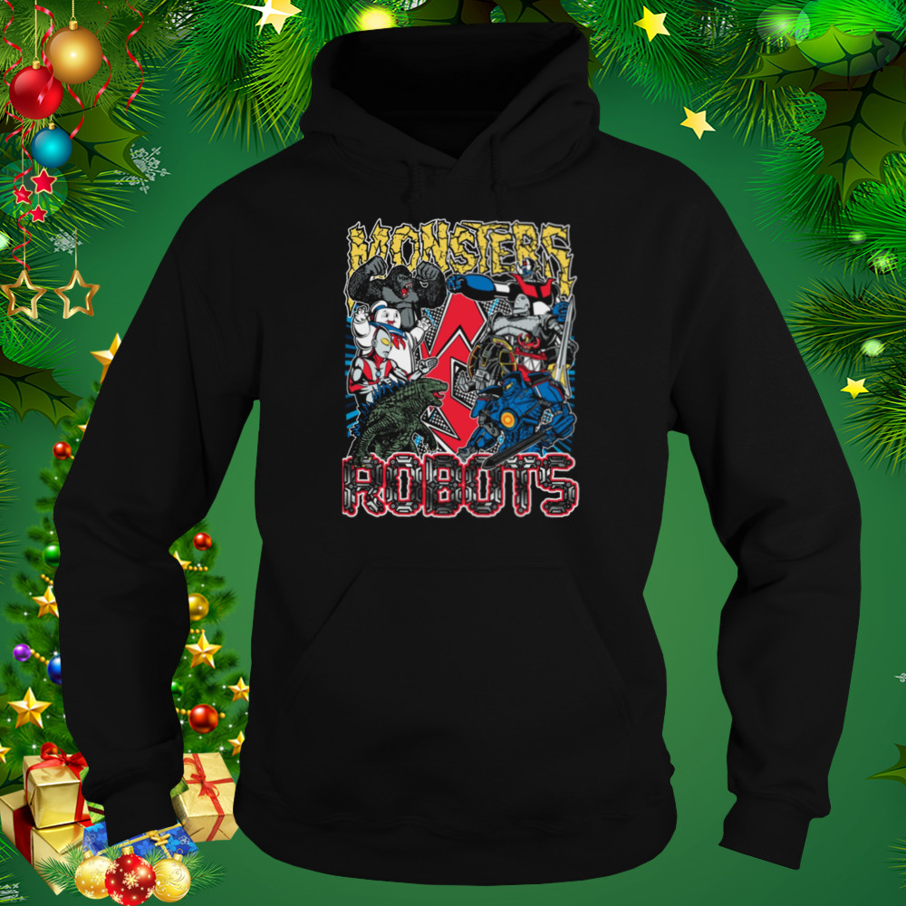 Vintage Monsters Vs Robots shirt 4 Hoodie tshirt