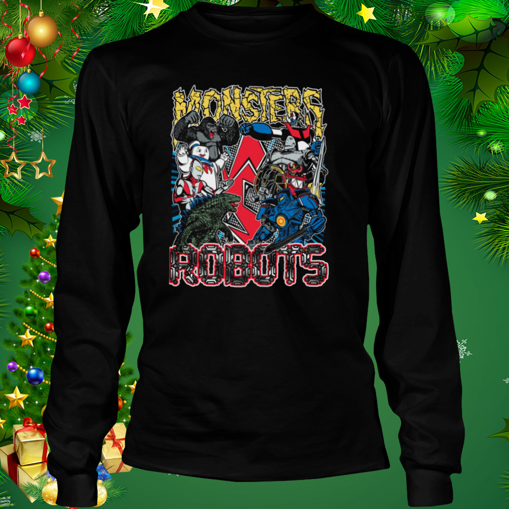 Vintage Monsters Vs Robots shirt 3 Longsleeve tshirt