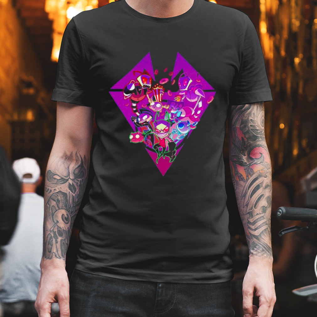 Geometric design inVader Zim t-shirt