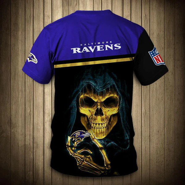 Skull Wear Bandana Baltimore Ravens T-Shirt - Cruel Ball