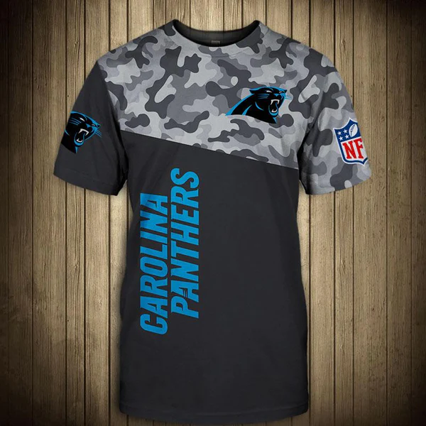 Carolina Panthers Military 3D T-Shirt