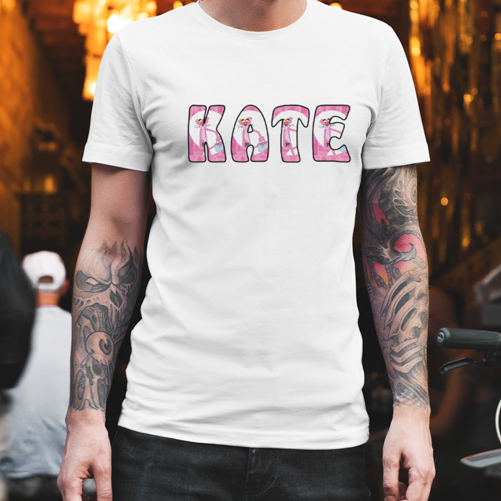 Personalized Name Pink Panther Letter Design shirt