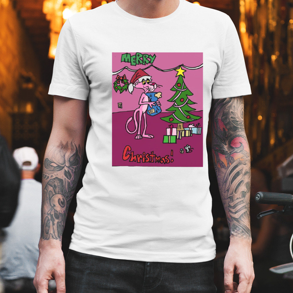 Pink Panther Merry Christmas shirt