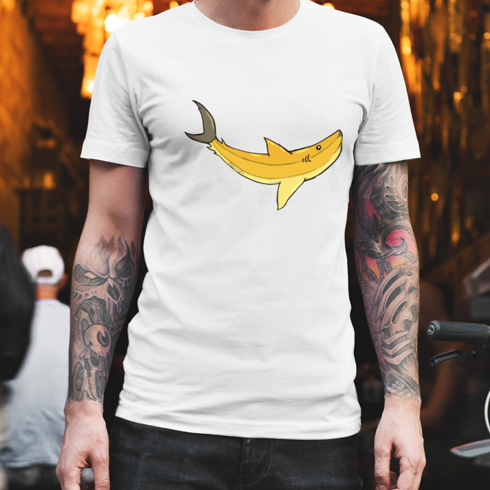 Cute Banana Shark Cartoon Art shirt