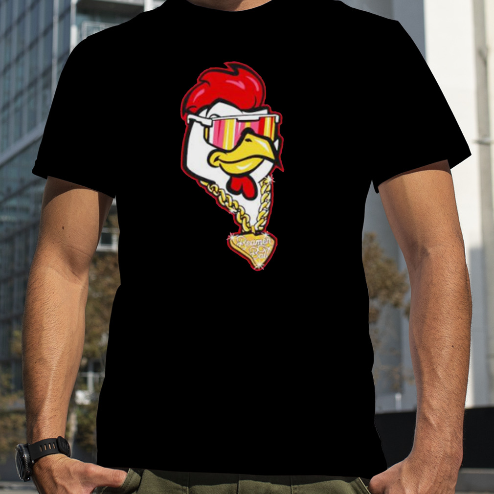 south Carolina Gamecocks football mascot with sunglasses and chain shirt