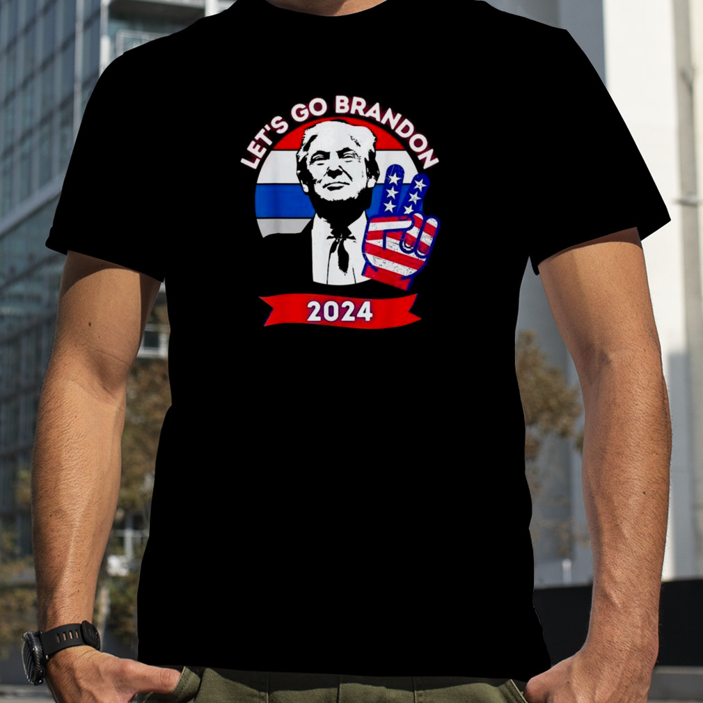 Let’s Go Brandon Trump 2024 Shirt Impeach Biden Usa Red White Blue American Flag shirt