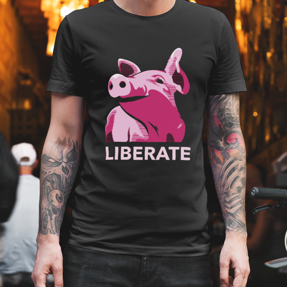 Liberate Pig No Background Electric Pink shirt