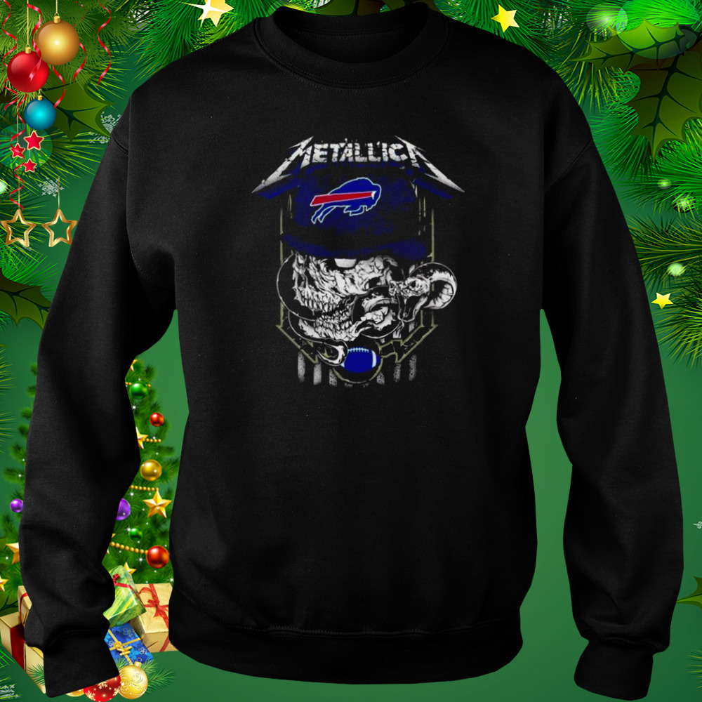 Metallica Skull Snake Buffalo Bills Logo NFL Shirt - Limotees