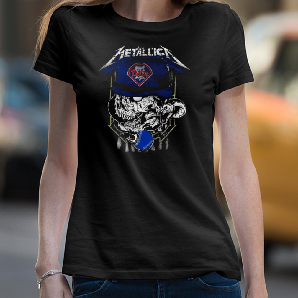 Metallica Skull Snake Philadelphia Phillies Logo MLB Shirt