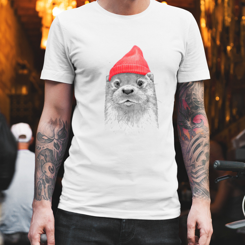Sea Otter And Red Hat For Christmas shirt