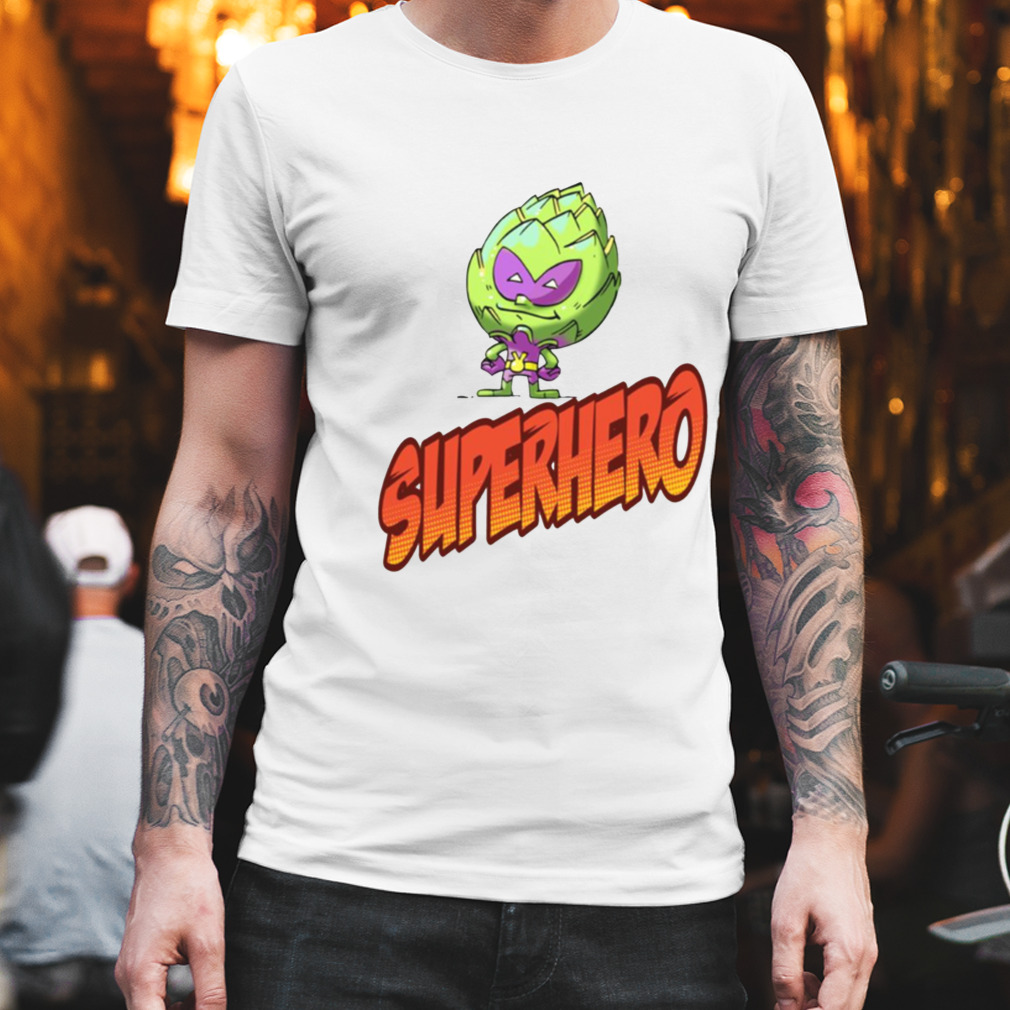 Superhero Artichoke Alien Foodie Planet shirt