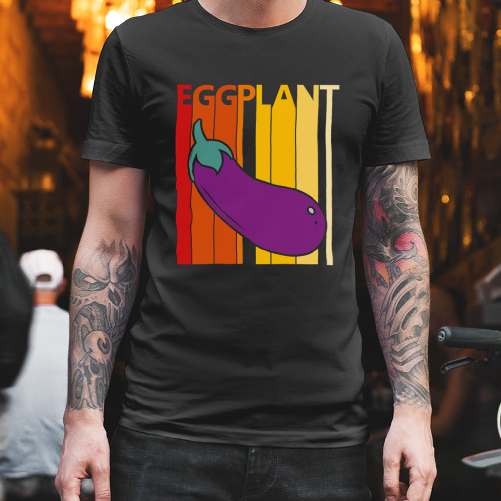 Vintage Retro Eggplant Emoji shirt