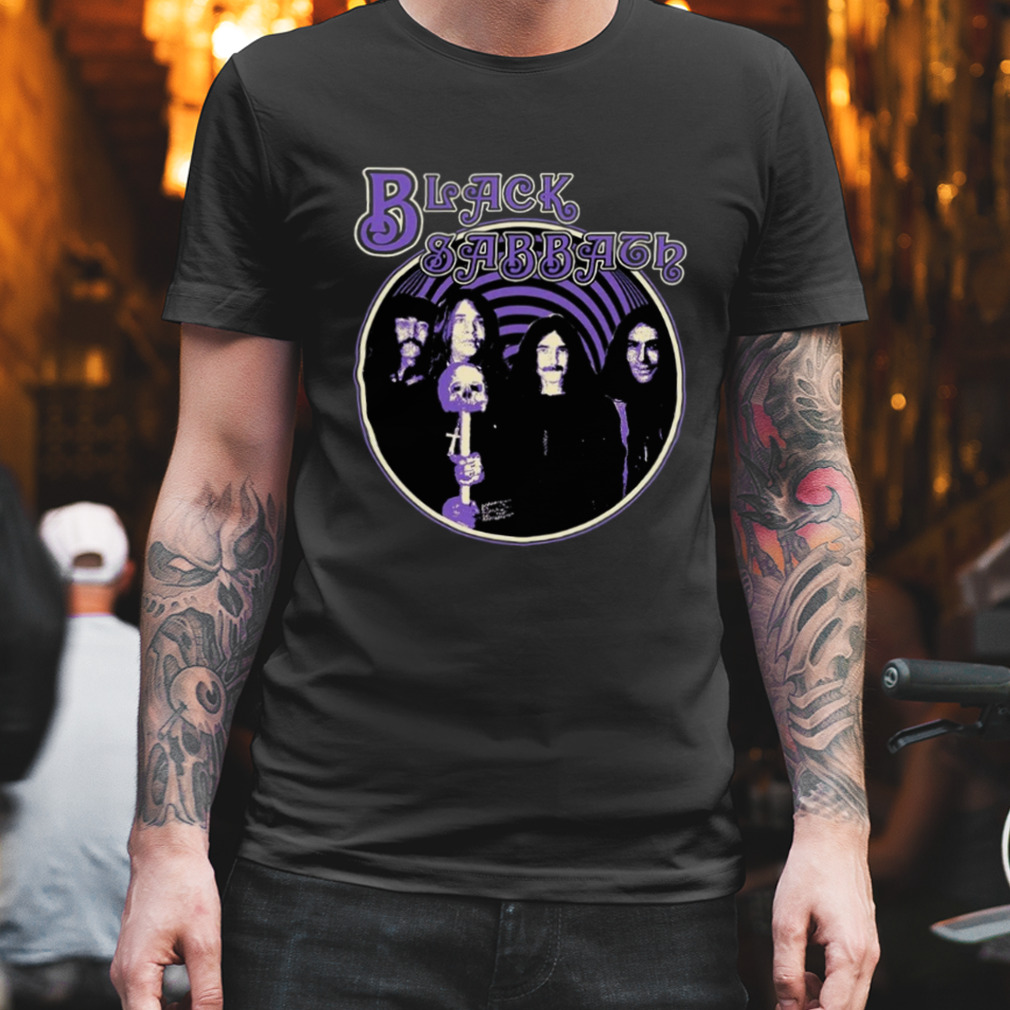 Purple Art Members Rock Band Black Sabbath shirt