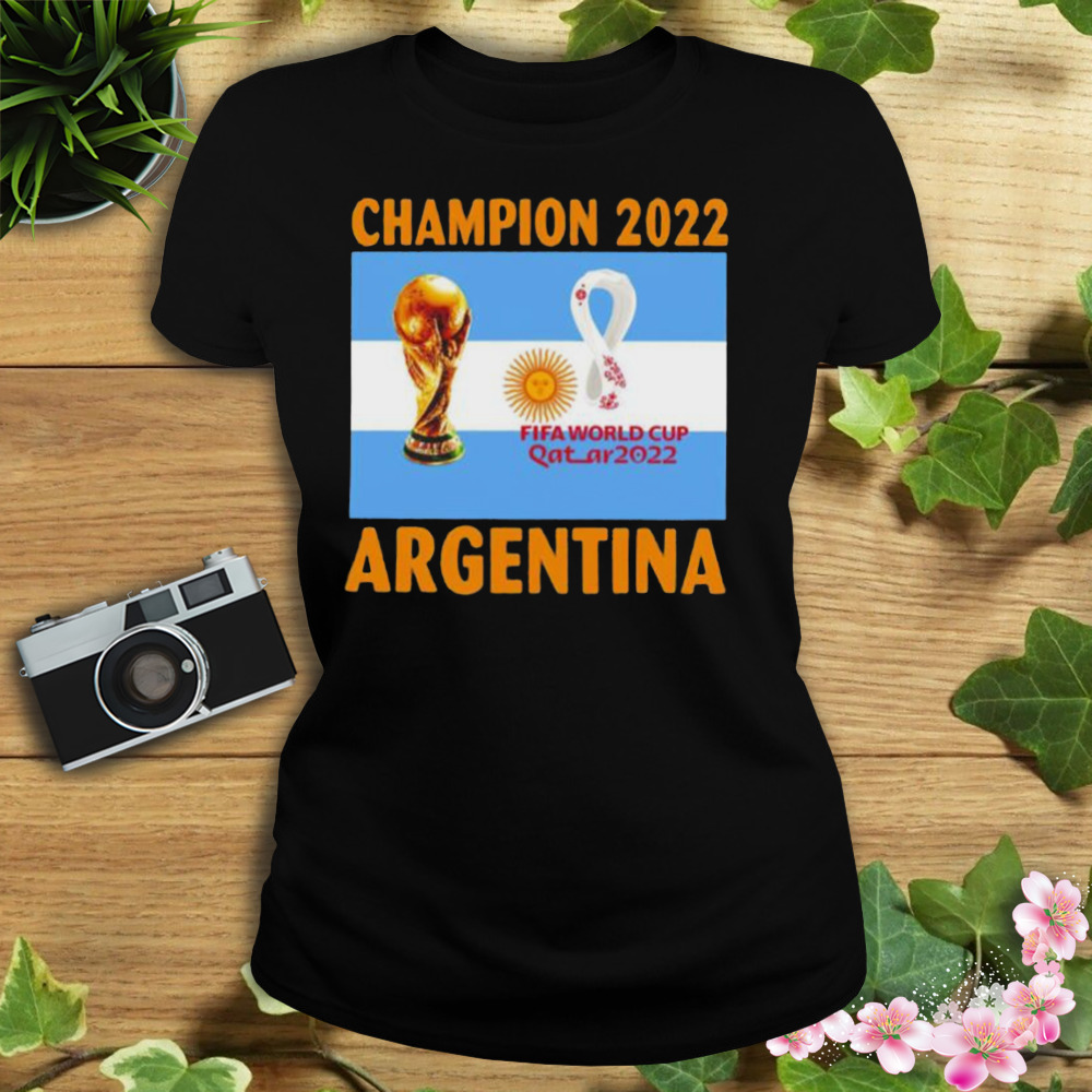Argentina Champion 2022 World Cup Qatar 2022 flag shirt 2 Women's tshirt