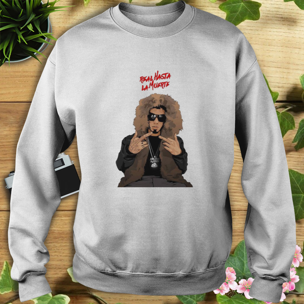 Real Hasta La Muerte Cartoon Art Anuel Aa shirt 5 Sweat shirt