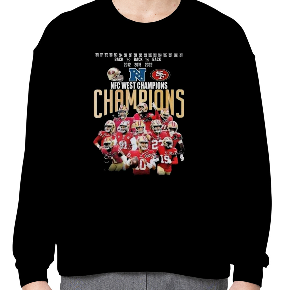 San Francisco 49ers 2022 NFC west champions signatures shirt, hoodie,  longsleeve tee, sweater