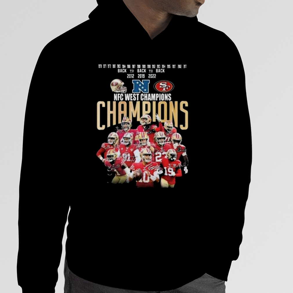 Official San Francisco 49ers Champions 2022 Nfc West Signatures