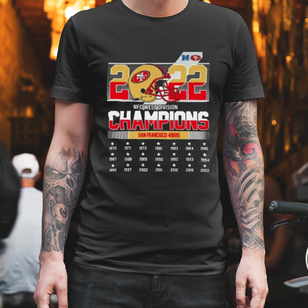 San Francisco 49ers 2022 NFC west Division Champions 1970-2022 shirt