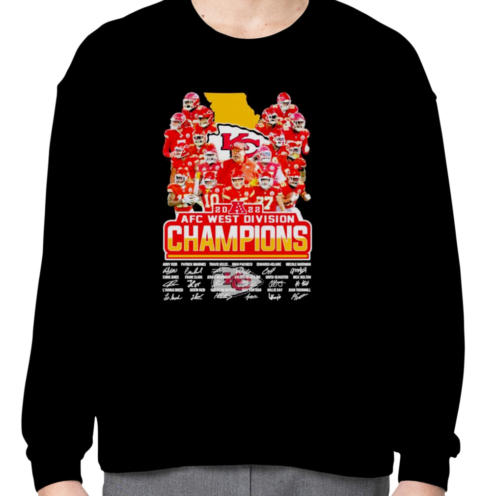 Chiefs AFC West Division Champions 2022 Signatures Shirt ⋆ Vuccie