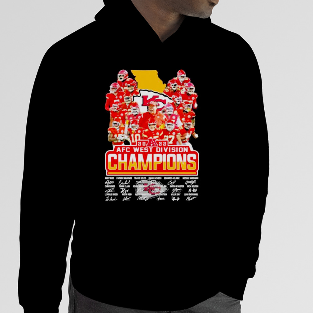 Kansas City Chiefs 2022 AFC West Championship Signature Unisex T