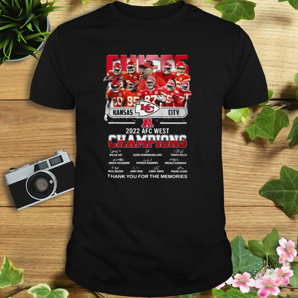 Kansas City Chiefs 2022 AFC West Championship Signature Unisex T