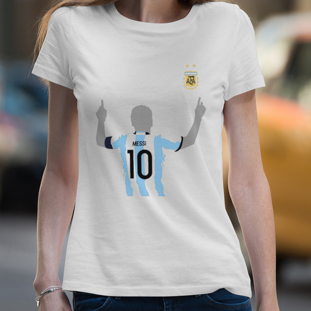 Lionel Messi Argentina National 2022 Winners Celebration T-Shirt