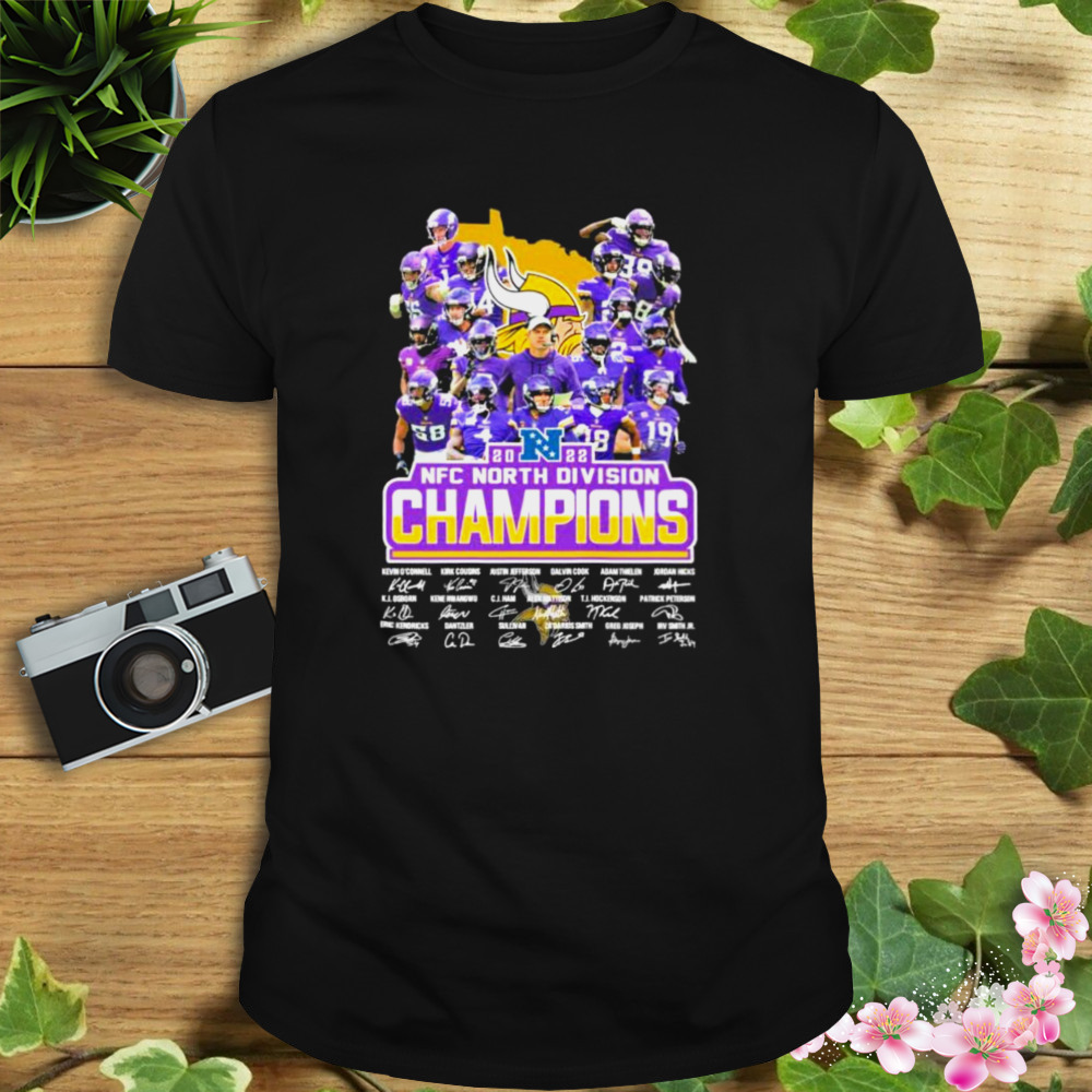 2022 NFC North Division Champions Minnesota Vikings Signatures