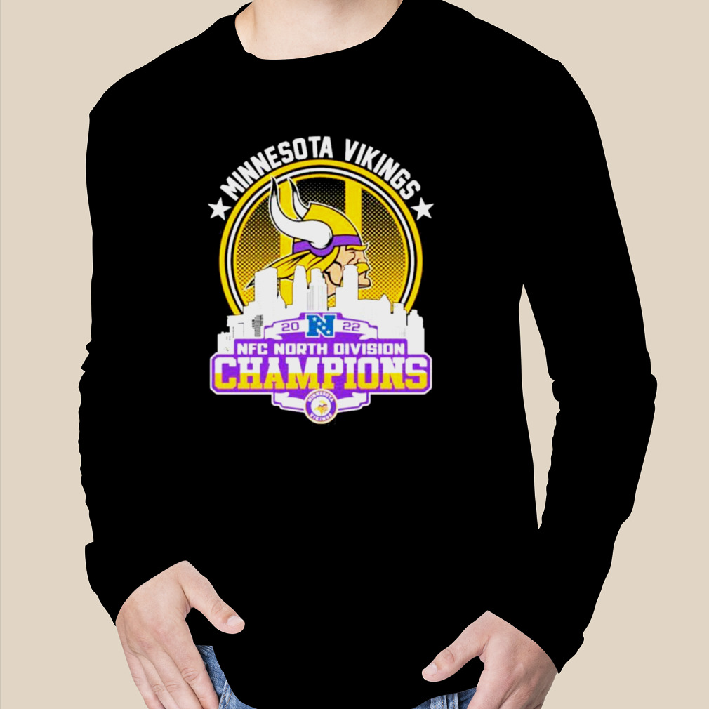 Minnesota Vikings players names 2022 NFC North Division city skyline logo  shirt, hoodie, sweater, long sleeve and tank top