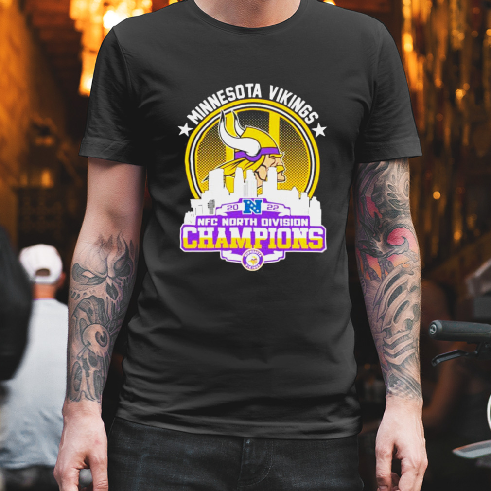 Minnesota Vikings Team Skyline NFC North Division Champions 2022 T